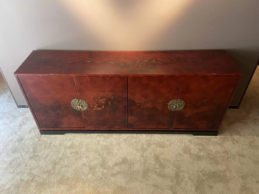 Sideboard in Red Lacquered Wood, 1970s-JG-1761027