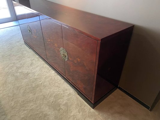 Sideboard in Red Lacquered Wood, 1970s-JG-1761027