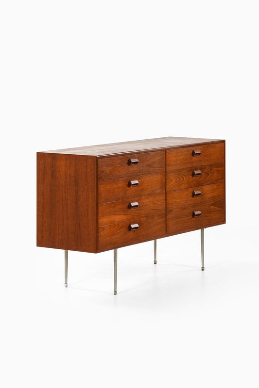 Sideboard in Steel and Teak attributed to Børge Mogensen, 1950s