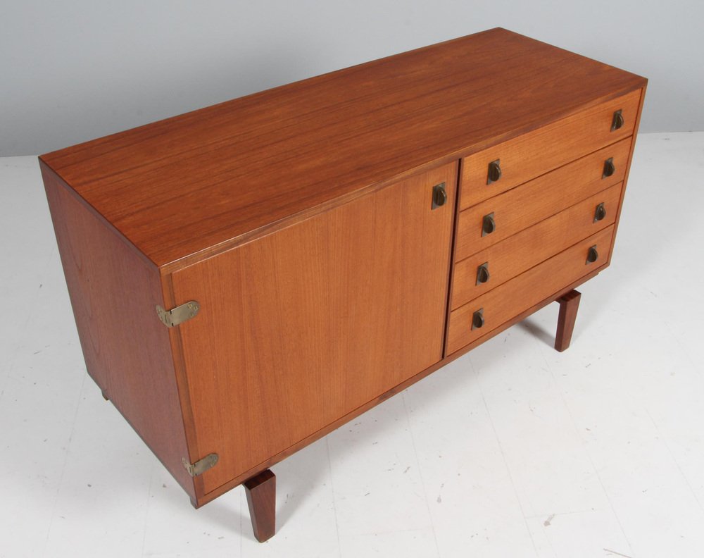 Sideboard in Teak and Brass by Peter Løvig Nielsen, Denmark, 1960s