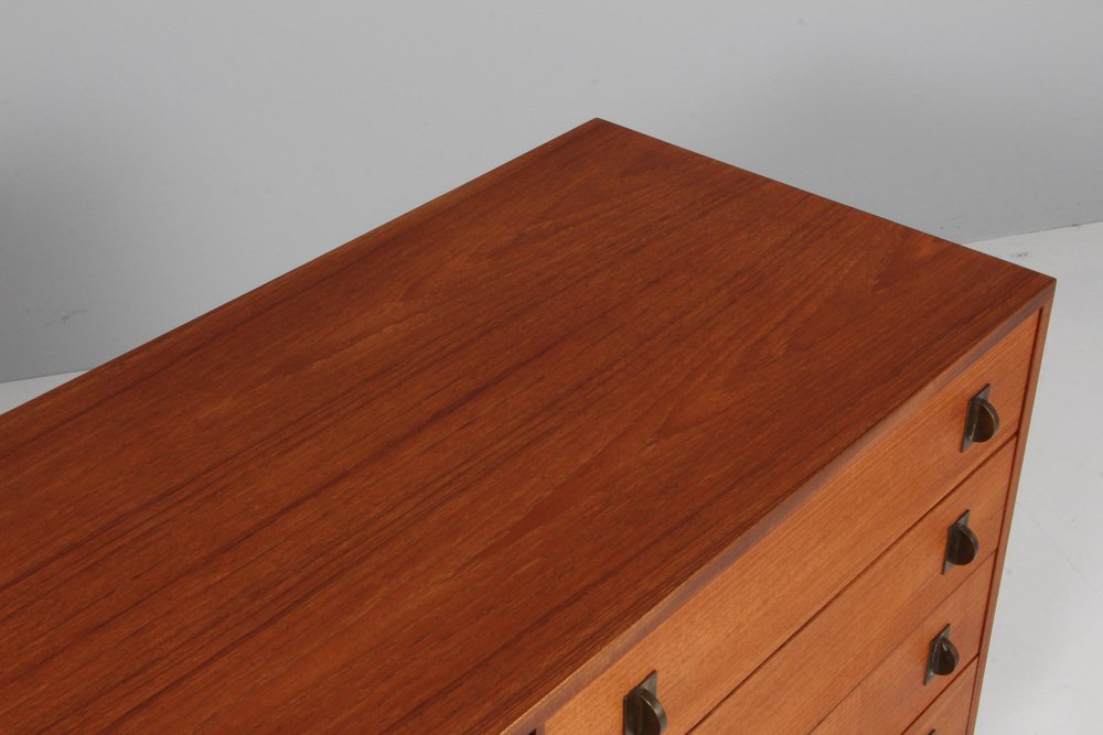 Sideboard in Teak and Brass by Peter Løvig Nielsen, Denmark, 1960s