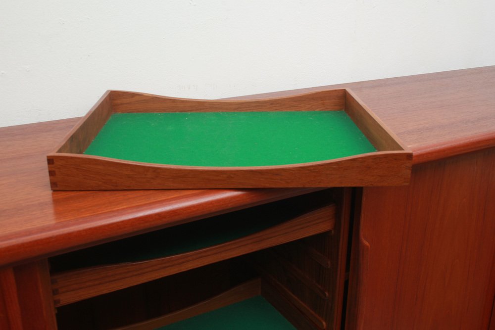 Sideboard in Teak with Sliding Doors by Axel Christensen,Denmark, 1960s