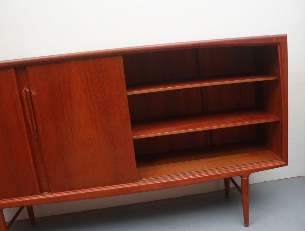 Sideboard in Teak with Sliding Doors by Axel Christensen,Denmark, 1960s