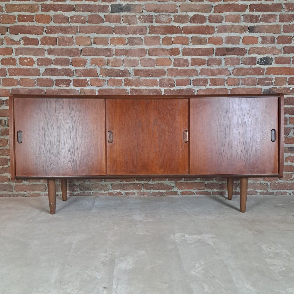 Sideboard in Teak with Three Sliding Doors, 1960