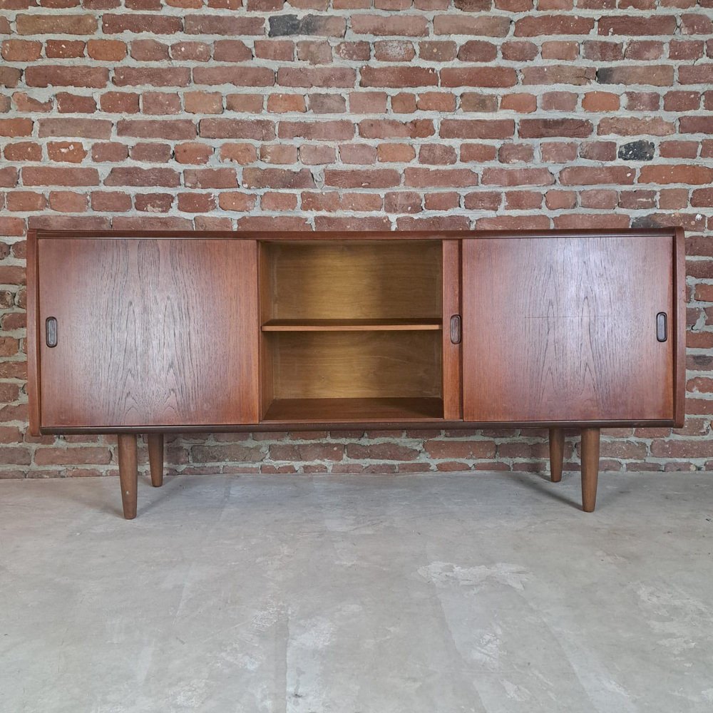 Sideboard in Teak with Three Sliding Doors, 1960