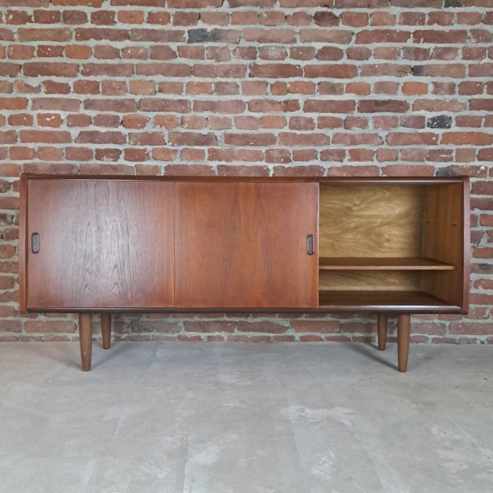 Sideboard in Teak with Three Sliding Doors, 1960