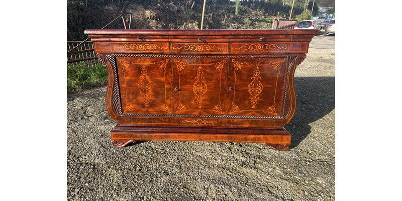 Sideboard in Walnut Burl, 1890s-LAM-1766143