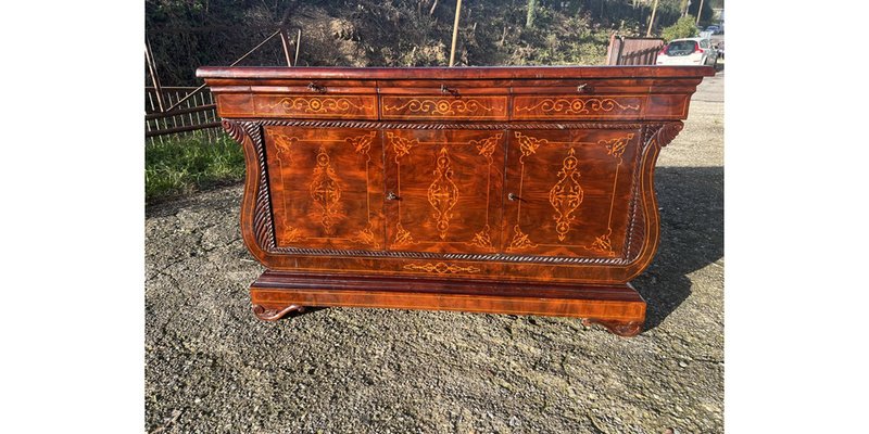 Sideboard in Walnut Burl, 1890s-LAM-1766143