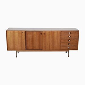 Sideboard in Walnut Wood with Metal Feet in the Style of George Nelson, 1960s-JQO-1259296