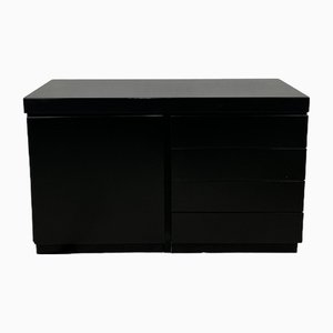 Sideboard with 4 Drawers in Black Wood, 1970s-TPO-1804639