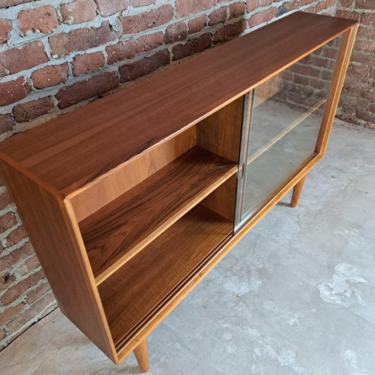 Sideboard with Glass Sliding Doors, Demark, 1960s