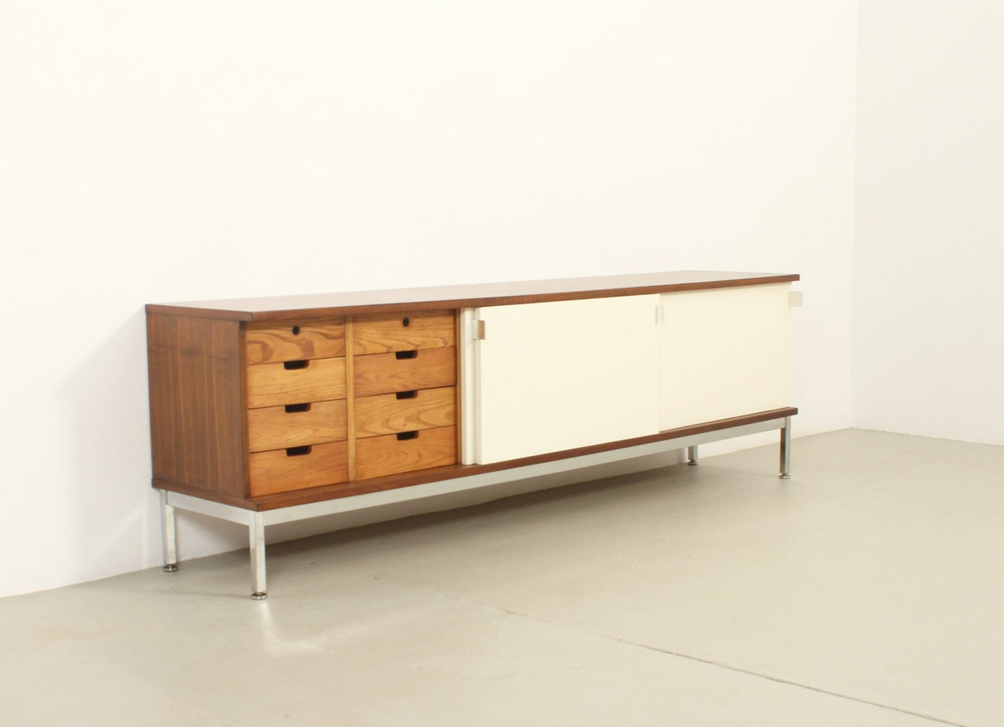 Sideboard with Lacquered Sliding Doors from Airborne, France, 1960s