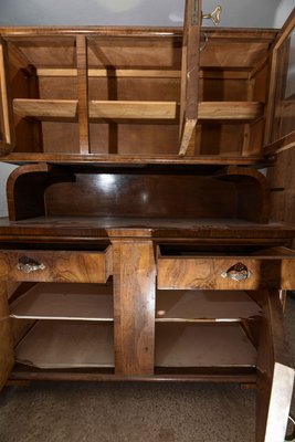 Sideboard with Raised Showcase, 1940s-RAQ-948205