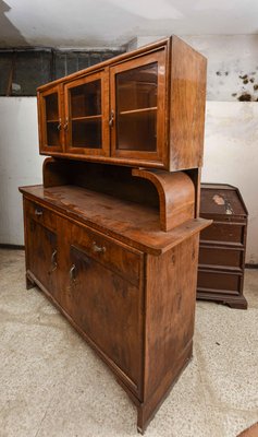 Sideboard with Raised Showcase, 1940s-RAQ-948205