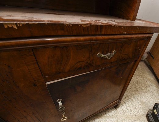 Sideboard with Raised Showcase, 1940s-RAQ-948205