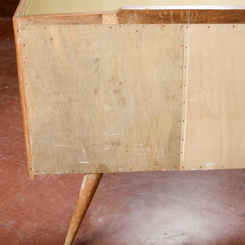 Sideboard with Sliding Bevelled Glass Doors, 1950s