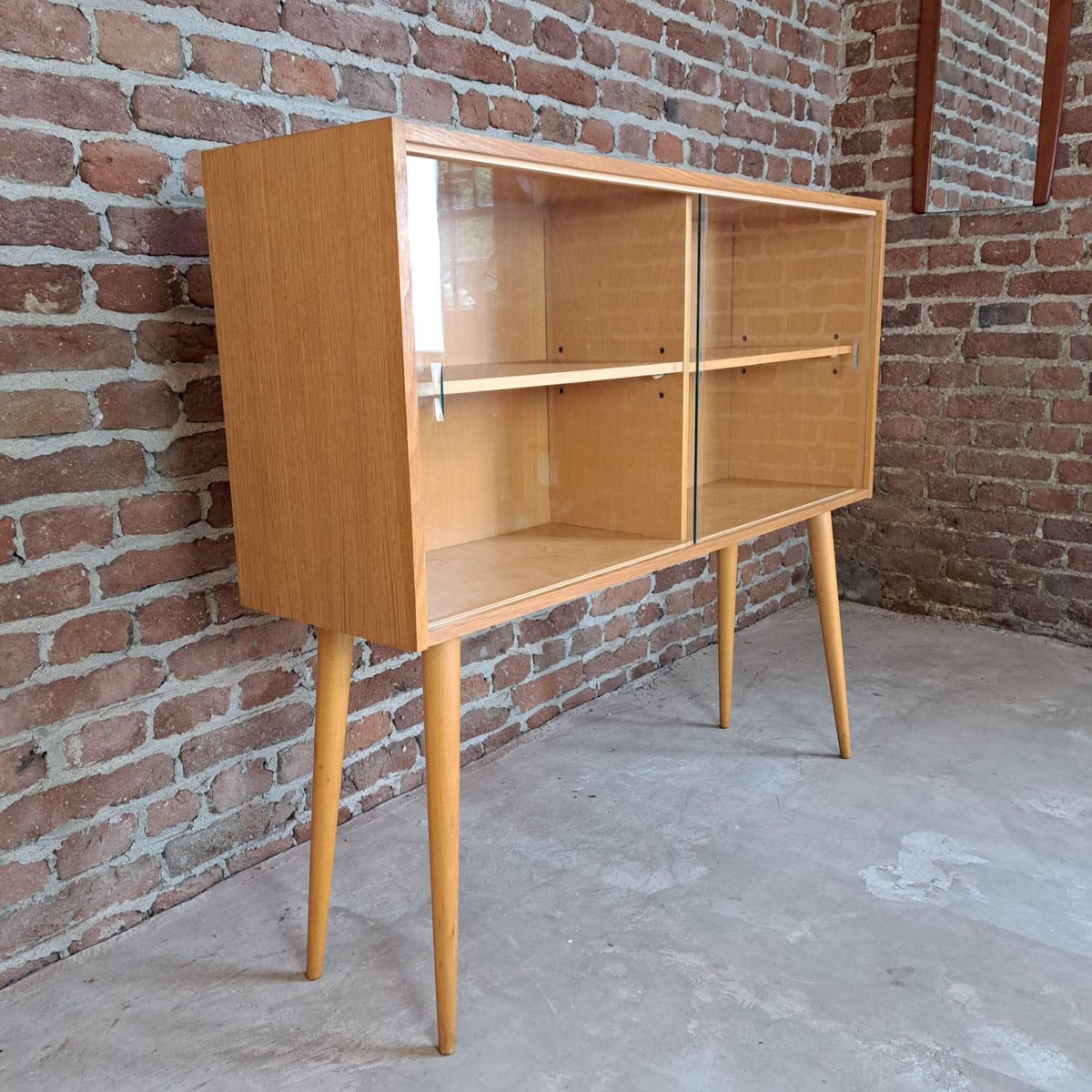 Sideboard with Sliding Glass Doors, 1960s