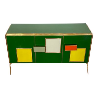 Sideboard with Three Glass Doors, 1980s-BEW-1773473