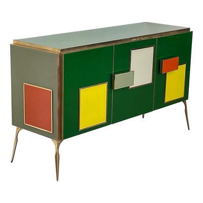 Sideboard with Three Glass Doors, 1980s-BEW-1773473