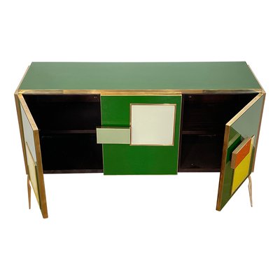 Sideboard with Three Glass Doors, 1980s-BEW-1773473