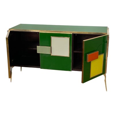 Sideboard with Three Glass Doors, 1980s-BEW-1773473