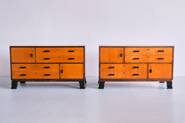 Sideboards in Elm and Birch by Axel Larsson for SMF Bodafors, Sweden, 1940s, Set of 2-FMT-1772373