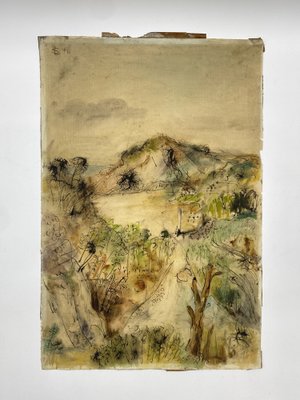 Siegmund Lympasik, Early Impressionist Landscape, 1942, Mixed Media on Paper-CZ-1822876