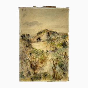 Siegmund Lympasik, Early Impressionist Landscape, 1942, Mixed Media on Paper-CZ-1822876