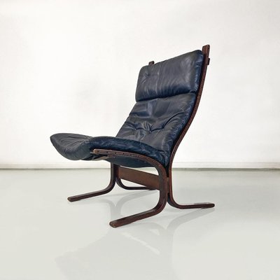 Siesta Armchair in Wood and Leather by Ingmar Relling for Westnofa Vestlandske, 1970s-GDD-1762629