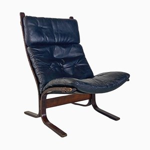 Siesta Armchair in Wood and Leather by Ingmar Relling for Westnofa Vestlandske, 1970s-GDD-1762629