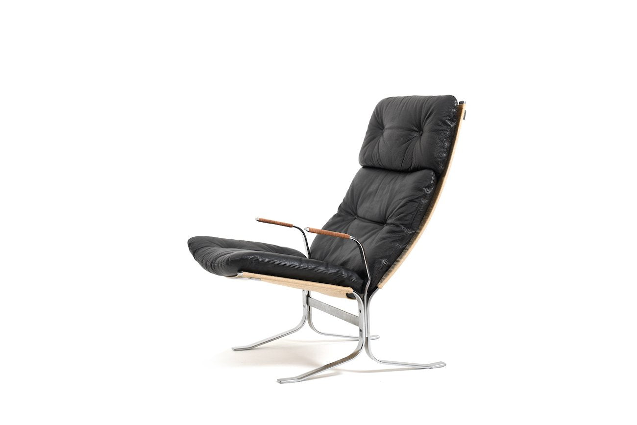 Siesta Armrests Lounge Chair in Steel by Ingmar Relling for Westnofa, 1970s