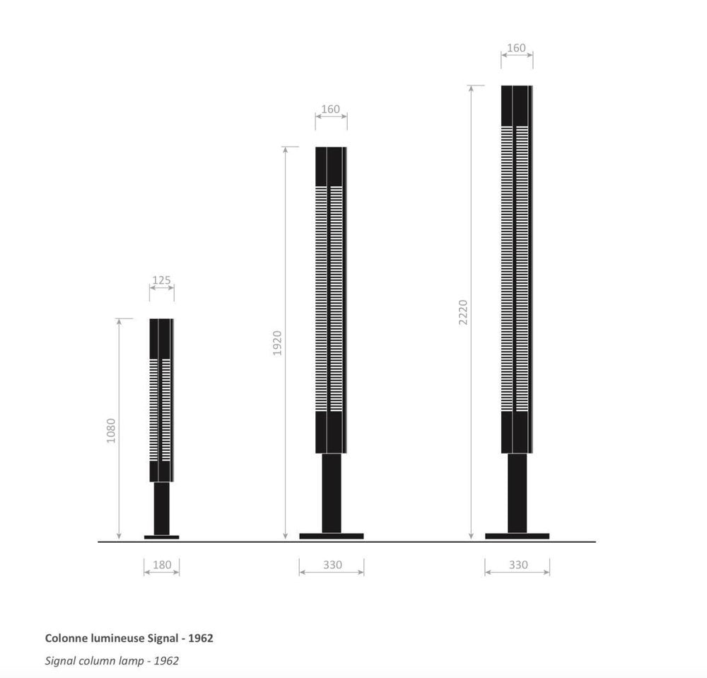 Signal Column Floor Lamp Set by Serge Mouille