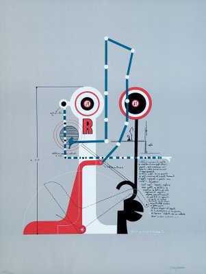 Signals Dialoguing - Original Lithograph by Mario Persico - 1970 ca.-ZCI-755033