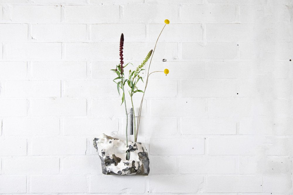 Silex Flintstone Flower Wall Vessel I by Studio DO