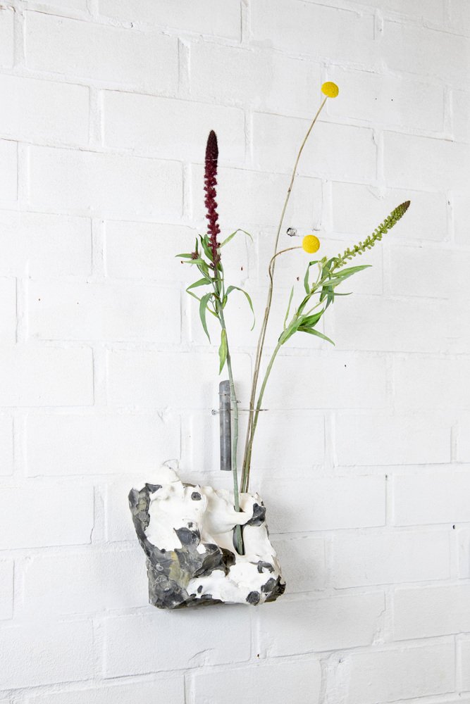 Silex Flintstone Flower Wall Vessel I by Studio DO