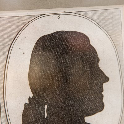 Silhouette Portrait of a Man, 18th-Century, Framed-FSD-1093435