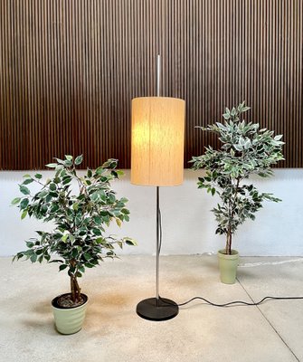 Silk Lampshade Floor Lamp, Germany, 1960s-JP-1362228