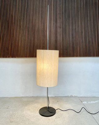 Silk Lampshade Floor Lamp, Germany, 1960s-JP-1362228