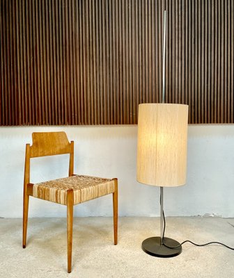 Silk Lampshade Floor Lamp, Germany, 1960s-JP-1362228