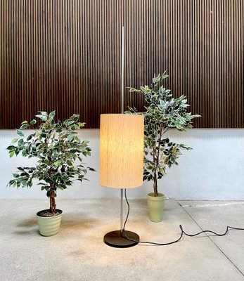 Silk Lampshade Floor Lamp, Germany, 1960s-JP-1362228