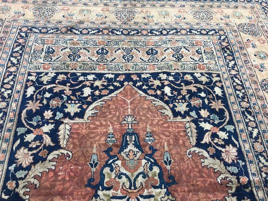 Silk Tabriz Prayer Rug-YMM-1061608