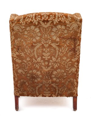 Silk Velvet Lounge Chair, 1900s-JCN-1725186