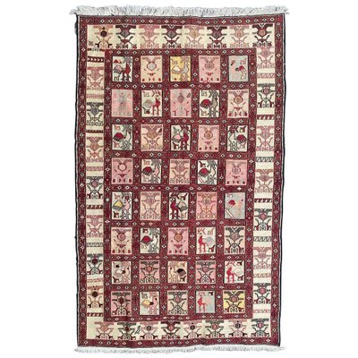 Silk Verneh Soumak Embroidered Flat Rug-YMM-1062174