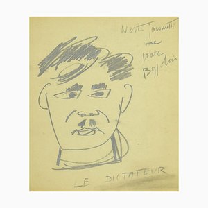 Silvano Bozzolini, the Dictator, Original Pencil on Paper, Mid-20th Century-ZCI-808864