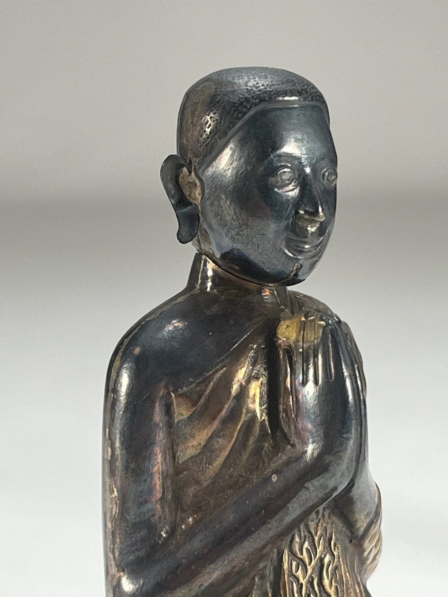 Silver Adoring Figures, Thailand, 1850s, Set of 2