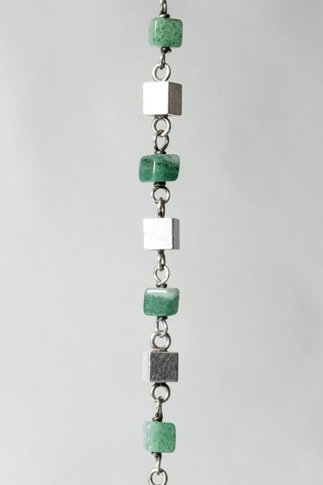 Silver and Aventurine Bracelet by Arvo Saarela, 1965