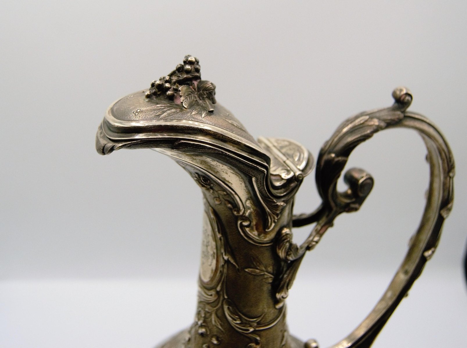 Silver and Crystal Ewer or Wine Carafe from Tallois et Mayence Paris