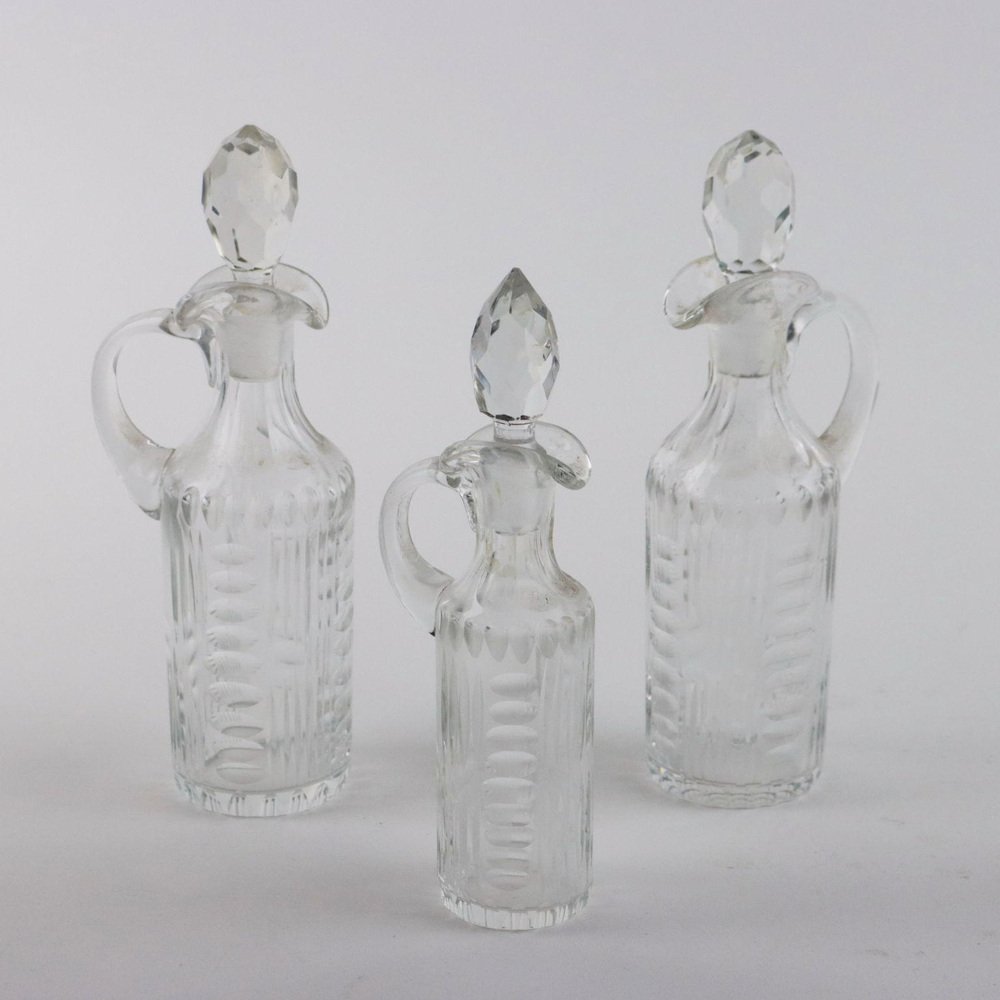 Silver and Dark Glass Odiera by Argento Petruzzi & Branca Brescia, Set of 6