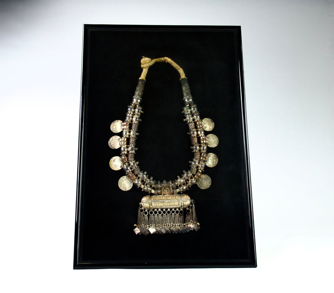 Silver and Gold Necklace with Amulet Box