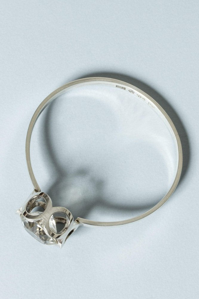 Silver and Rock Crystal Bracelet by Karl-Ingemar Johansson, 1971